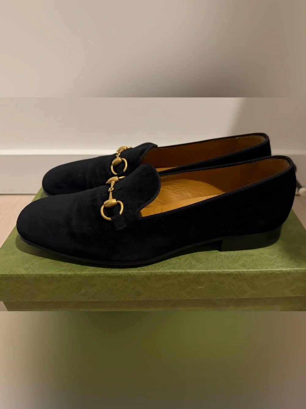 Gucci Gallipoli Horsebit Velvet Loafers 'Black'
